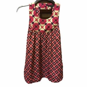 Banana Republic pink/orange vibrant floral sleeveless blouse